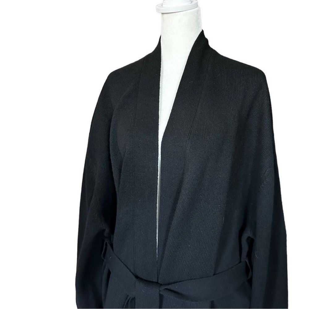 Naked Cashmere Black Belted Open Front Long Sleeve Cardigan N20868 Size Large - Picture 5 of 14